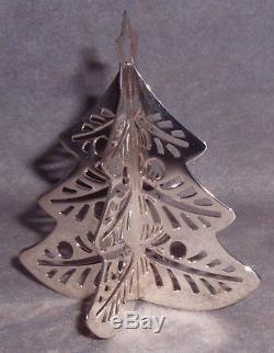 VHTF Tiffany 1999 Sterling Silver 3D Pierced Christmas Tree Ornament Decoration