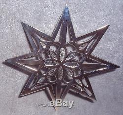 VNC Tiffany 1999 Sterling Silver Star Christmas Ornament Pendant Decoration