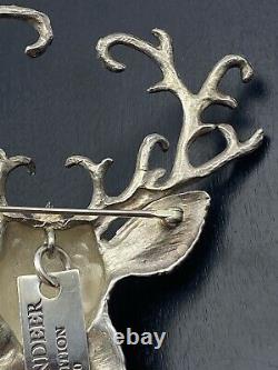 VTG Christopher Radko Limited Edition Sterling Regal Reindeer Ornament Pendant