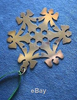 VTG JAMES AVERY Sterling Silver Angels Doves Snowflake Christmas Tree Ornament