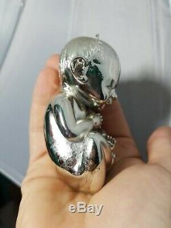 Very Rare Flaming Lips Silver Trembling Fetus Xmas Ornament from 2009