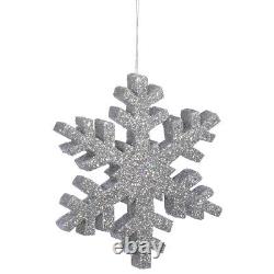 Vickerman 30 Silver Outdoor Glitter Snowflake L134807