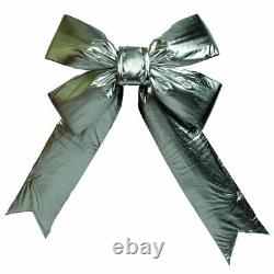 Vickerman 48 x 60 Silver Lam? Indoor Commercial Christmas Bow
