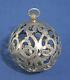 Victorian Antique Sterling Silver Christmas Ball Ornament 3-1/4 Estate Find
