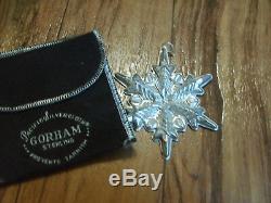 Vint. Gorham Sterling Silver 1972 Christmas Star Ornament