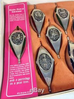 Vintage 12 Days Of Christmas Sterling Silver Ornaments by International Silver