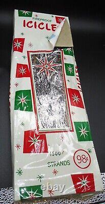 Vintage 1500 strands Lead Metal Tinsel/ Icicles for Christmas Tree Made in USA