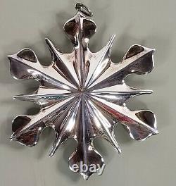 Vintage 1998 American Heritage Sterling Silver Snowflake Christmas Ornament