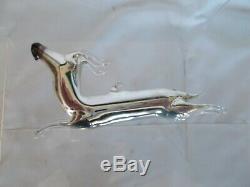 Vintage 20's Bimini German Blown SILVER MERCURY Art Glass DOG Ornament #B