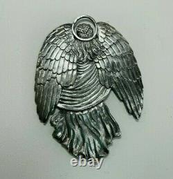 Vintage Barton And Reed Angel Christmas Ornament Silver Plate