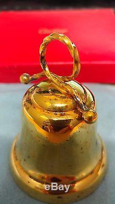 Vintage CARTIER Sterling Silver with Gold Wash Christmas Bell Ornament