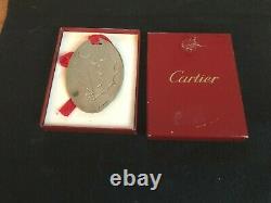 Vintage Cartier Silver Holly Christmas Ornament/Pendant-1990