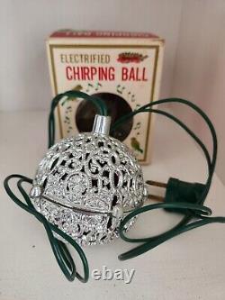 Vintage Christmas Ornament Electronic Chirping Ball withBox-Works LIBERTY BELL INC