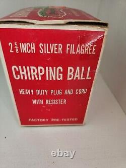 Vintage Christmas Ornament Electronic Chirping Ball withBox-Works LIBERTY BELL INC