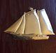 Vintage Gorham Schooner Sailboat Sterling Silver Ornament