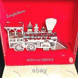 Vintage Gorham Sterling Silver Christmas Ornament 1979 Locomotive Train Engine