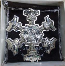 Vintage Gorham Sterling Silver Snowflake Christmas Ornament 1971-1977 Lot of 7