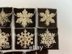 Vintage Gorham Sterling Snowflake Ornaments Lot of 11 1971-1994