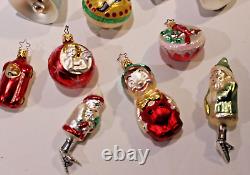 Vintage INGE-GLAS W. Germany Christmas Ornament Lot of 10 /Lot#4