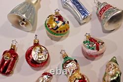 Vintage INGE-GLAS W. Germany Christmas Ornament Lot of 10 /Lot#4