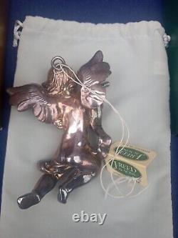 Vintage J. Reed & Sons Sterling Silver Musical Angel Christmas Ornament 925