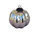 Vintage LARGE Silver Kugel Christmas Ornament Ribbed Grey Mercury Glass