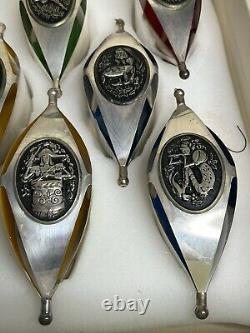 Vintage MCM 12 Days of Christmas Marquis International Sterling Silver Ornaments