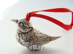 Vintage R. M. Trush Sterling Silver Song Bird Christmas Ornament
