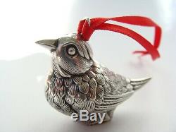 Vintage R. M. Trush Sterling Silver Song Bird Christmas Ornament