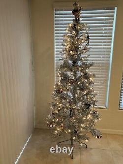 Vintage Raiders Ornaments & Pre Lit 6ft Silver Christmas Tree