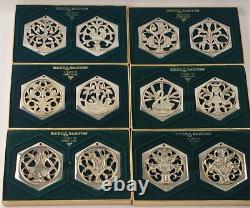 Vintage Reed & Barton 12 Days Of Christmas Complete Set Ornaments 1983-1988