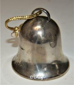Vintage Signed WALLACE Sterling Silver 1972 Annual Christmas Bell Ornament 30g