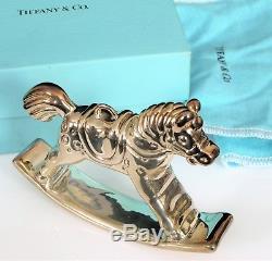 Vintage Tiffany & Co Sterling Silver 3-d Rocking Horse Christmas Ornament 925