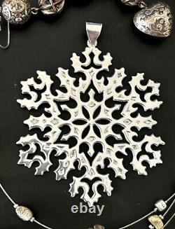 Vintage Tiffany & Co. Sterling Silver SNOWFLAKE Christmas Tree Ornament