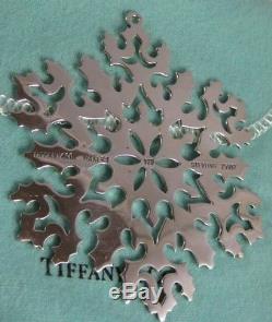 Vintage Tiffany & Co Sterling Silver Snowflake Holiday Christmas Ornament 1995