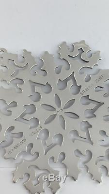 Vintage Tiffany & co. Sterling silver Christmas tree holiday ornament snow flake