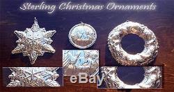 Vintage Towle. 925 Sterling Silver Christmas Ornaments