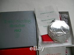 Vintage Towle Sterling Silver 1973 1977 1978 & 1982 Christmas Ornament Medallion