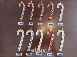 Vintage Wallace Candy Cane Christmas Ornaments 1981-2021 Annual Pendant