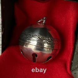 Vintage Wallace Silver Plate 1971 Sleigh Bell Ornament. 1st in series