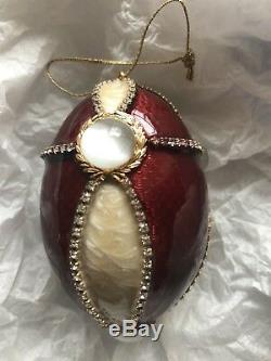 Vivian Alexander Egg Christmas Ornament Rare 39 Out Of 200.999 Fine Silver 2005