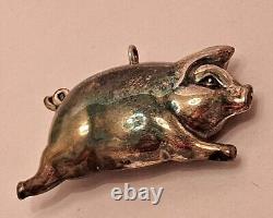 Vtg Cazenovia Abroad Sterling Silver 925 Pig Ornament