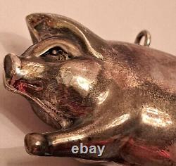 Vtg Cazenovia Abroad Sterling Silver 925 Pig Ornament