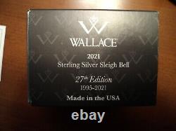 WALLACE 2021 Sterling Silver Sleigh Bell Ornament, 27th Edition-5273595 USA