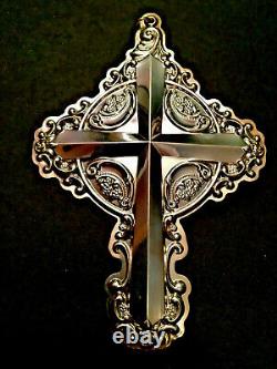 WALLACE GRANDE BAROQUE CROSS STERLING SILVER Christmas Ornament -NEW MINT