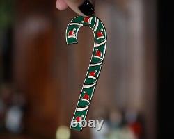 WALLACE Silversmith's 2009 Candy Cane Santa Hats Ornament- Boxed with pouch