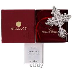 Wallace 03 Sterling Silver Christmas Ornament Baroque Cross Christian Religious