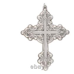 Wallace 03 Sterling Silver Christmas Ornament Baroque Cross Christian Religious