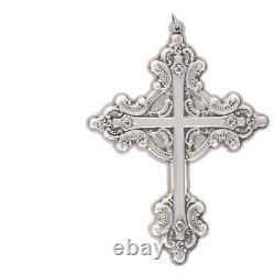 Wallace 03 Sterling Silver Christmas Ornament Baroque Cross Christian Religious