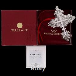 Wallace 03 Sterling Silver Christmas Ornament Baroque Cross Christian Religious